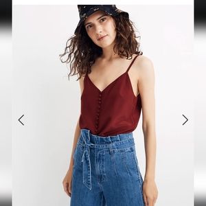 Madewell Silk Button Down Cami